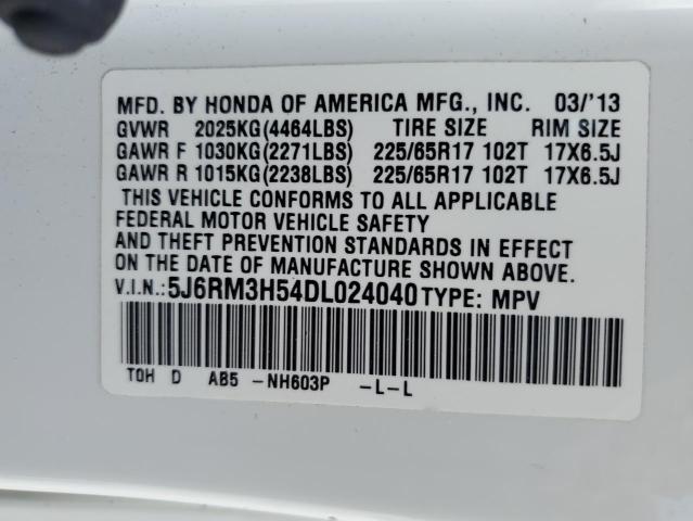 Photo 14 from auction – 2013 HONDA CR-V EX with VIN 5J6RM3H54DL024040