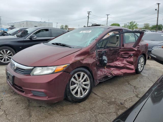 HONDA CIVIC EXL 2012 with VIN 19XFB2F96CE045140 - Photo from auction