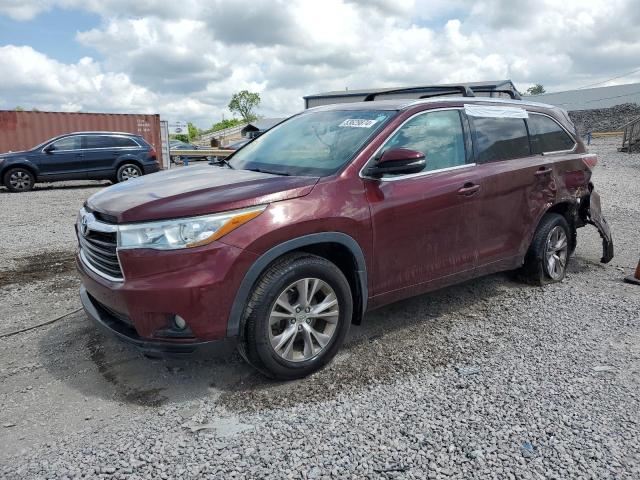 TOYOTA HIGHLANDER 2015 with VIN 5TDJKRFH7FS210424 - Photo from auction