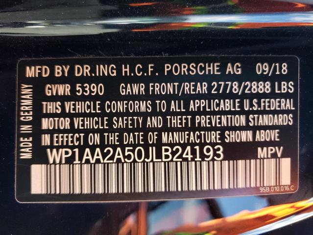 Photo 14 from auction – 2018 PORSCHE MACAN with VIN WP1AA2A50JLB24193