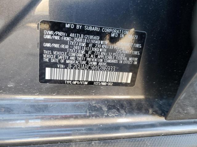 Photo 14 from auction – 2024 SUBARU CROSSTREK with VIN JF2GUABC9RH286933