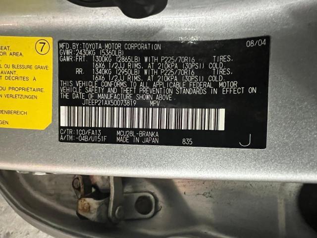 Photo 10 from auction – 2005 TOYOTA HIGHLANDER with VIN JTEEP21AX50073819