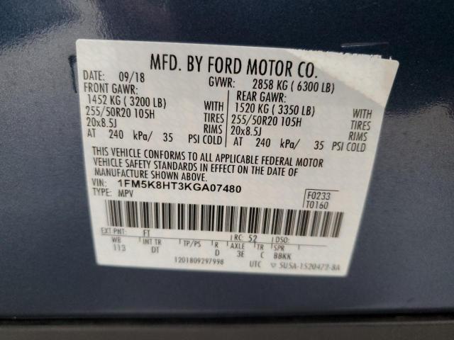 Photo 14 from auction – 2019 FORD EXPLORER P with VIN 1FM5K8HT3KGA07480