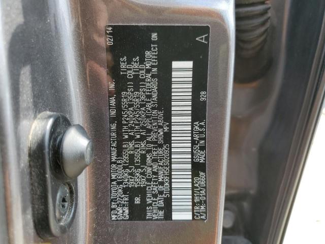 Photo 14 from auction – 2014 TOYOTA HIGHLANDER with VIN 5TDDKRFH5ES020925