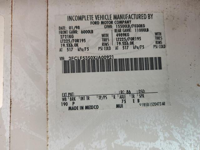 Photo 10 from auction – 1998 FORD MOTORHOME with VIN 3FCLF53S0XJA00921
