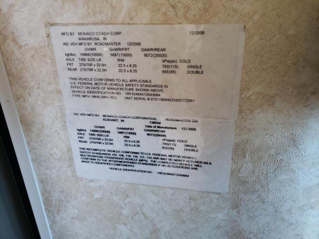 Photo 10 from auction – 2007 MNAC MOTORHOME with VIN 1RF42464X72043684