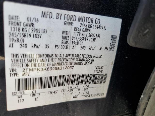 Photo 14 from auction – 2016 FORD EDGE TITAN with VIN 2FMPK3K89GBB12037