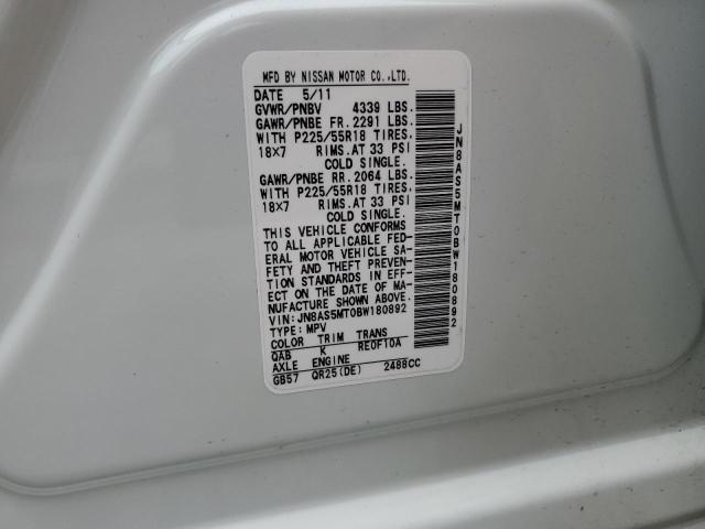 Photo 14 from auction – 2011 NISSAN ROGUE S with VIN JN8AS5MT0BW180892