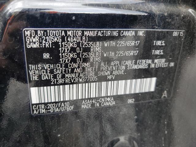 Photo 14 from auction – 2015 TOYOTA RAV4 XLE with VIN 2T3RFREV3FW377005