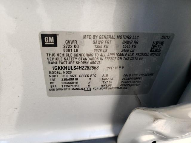 Photo 14 from auction – 2017 GMC ACADIA SLT with VIN 1GKKNULS4HZ282668