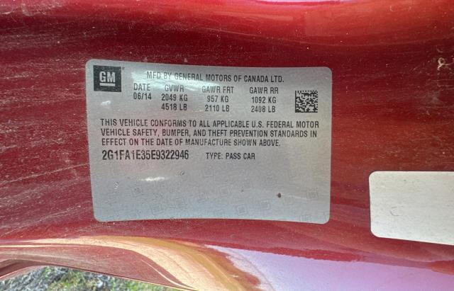Photo 10 from auction – 2014 CHEVROLET CAMARO LS with VIN 2G1FA1E35E9322946