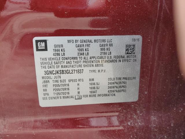Photo 14 from auction – 2016 CHEVROLET TRAX LS with VIN 3GNCJKSB3GL271837