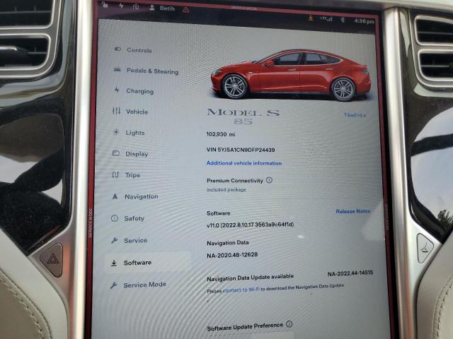 Photo 9 from auction – 2013 TESLA MODEL S with VIN 5YJSA1CN9DFP24439