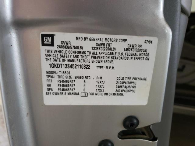 Photo 14 from auction – 2005 GMC ENVOY with VIN 1GKDT13S452110822