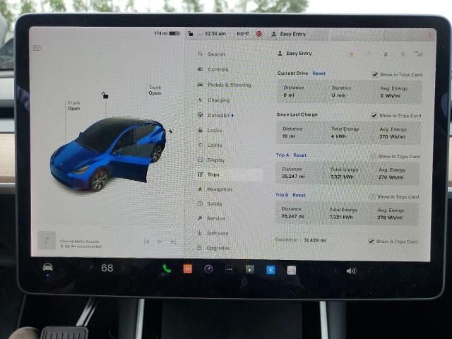 Photo 9 from auction – 2020 TESLA MODEL Y with VIN 5YJYGDEE6LF013593