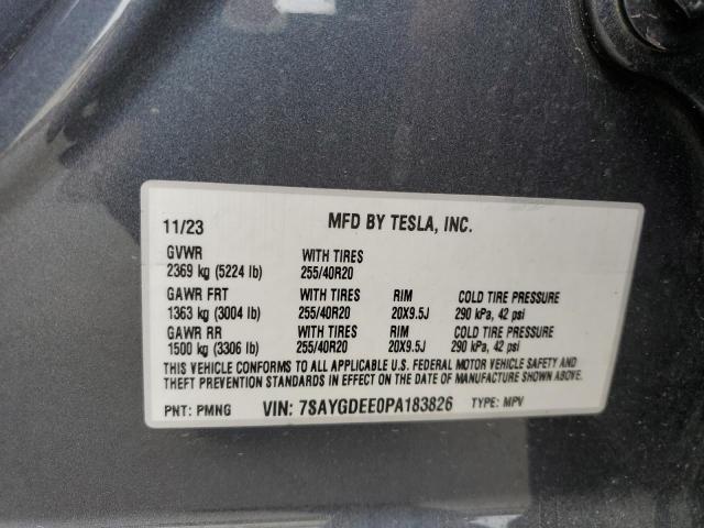 Photo 14 from auction – 2023 TESLA MODEL Y with VIN 7SAYGDEE0PA183826