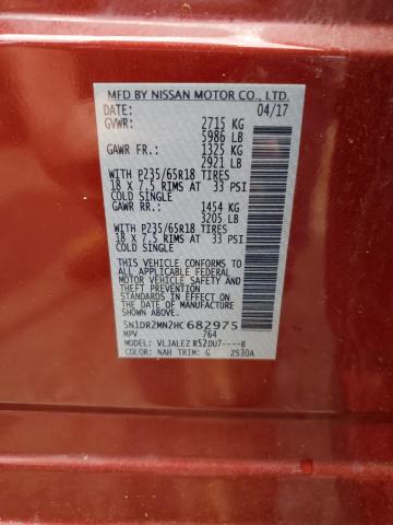 Photo 14 from auction – 2017 NISSAN PATHFINDER with VIN 5N1DR2MN2HC682975