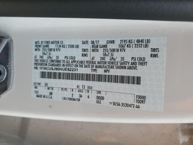 Photo 14 from auction – 2017 FORD ESCAPE TIT with VIN 1FMCU9J90HUE82231