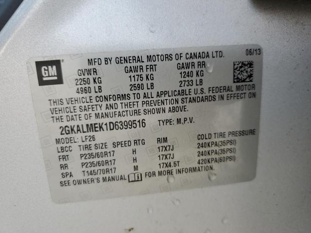 Photo 14 from auction – 2013 GMC TERRAIN SL with VIN 2GKALMEK1D6399516