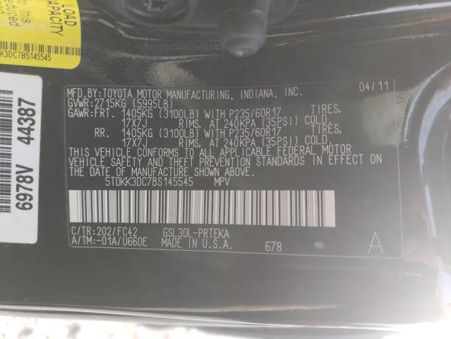 Photo 14 from auction – 2011 TOYOTA SIENNA LE with VIN 5TDKK3DC7BS145545