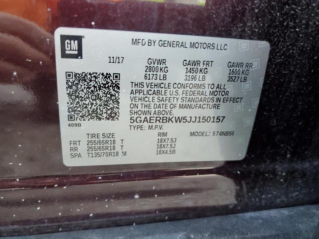 Photo 14 from auction – 2018 BUICK ENCLAVE ES with VIN 5GAERBKW5JJ150157