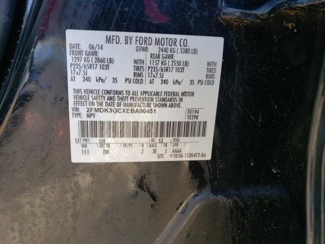 Photo 14 from auction – 2014 FORD EDGE SE with VIN 2FMDK3GCXEBA90451