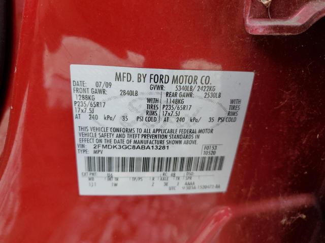 Photo 14 from auction – 2010 FORD EDGE SE with VIN 2FMDK3GC8ABA13281