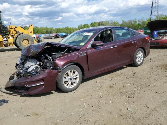 KIA OPTIMA LX 2016 with VIN 5XXGT4L38GG104926 - Photo from auction