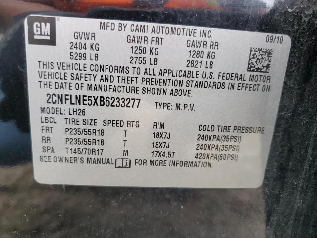 Photo 14 from auction – 2011 CHEVROLET EQUINOX LT with VIN 2CNFLNE5XB6233277