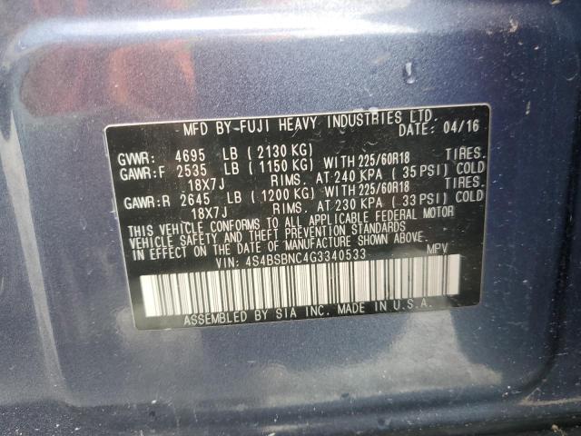 Photo 14 from auction – 2016 SUBARU OUTBACK 2. with VIN 4S4BSBNC4G3340533
