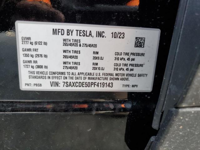 Photo 14 from auction – 2023 TESLA MODEL X with VIN 7SAXCDE50PF419143