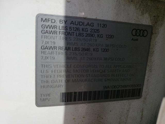 Photo 14 from auction – 2021 AUDI Q3 PREMIUM with VIN WA1DECF34M1055003