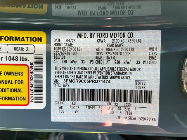 Photo 10 from auction – 2023 FORD BRONCO SPO with VIN 3FMCR9C65PRD71474