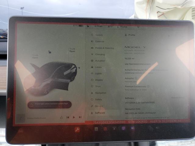 Photo 9 from auction – 2023 TESLA MODEL Y with VIN 7SAYGDEE3PA045990