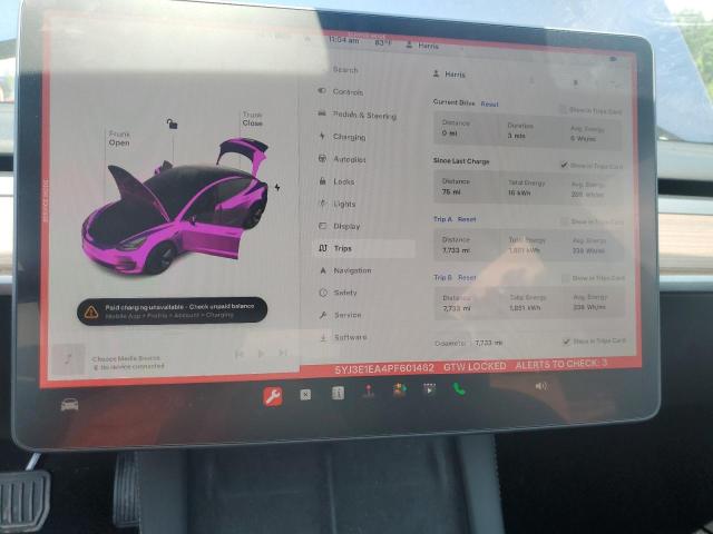Photo 9 from auction – 2023 TESLA MODEL 3 with VIN 5YJ3E1EA4PF601462