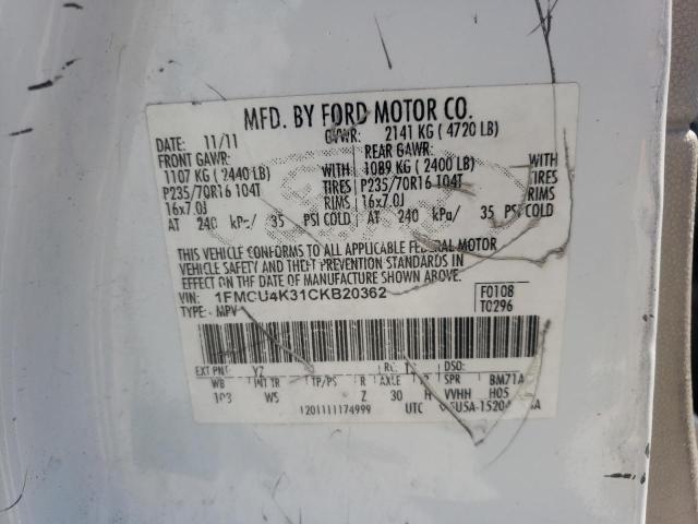 Photo 14 from auction – 2012 FORD ESCAPE HYB with VIN 1FMCU4K31CKB20362