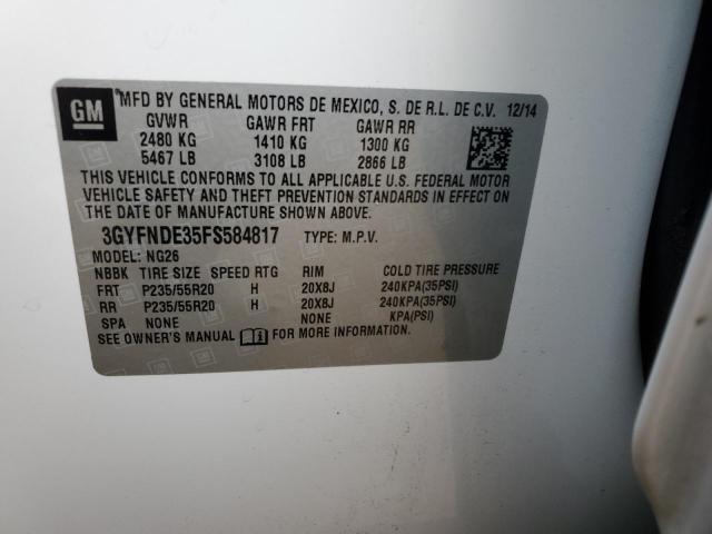 Photo 14 from auction – 2015 CADILLAC SRX PREMIU with VIN 3GYFNDE35FS584817