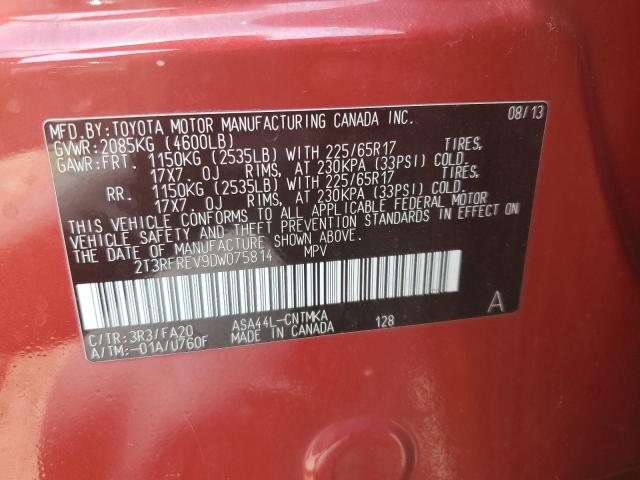 Photo 14 from auction – 2013 TOYOTA RAV4 XLE with VIN 2T3RFREV9DW075814