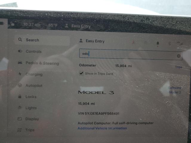 Photo 9 from auction – 2023 TESLA MODEL 3 with VIN 5YJ3E1EA9PF568491