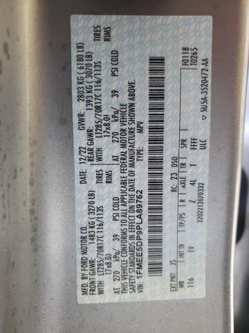 Photo 14 from auction – 2023 FORD BRONCO BAS with VIN 1FMEE5DP9PLA89762