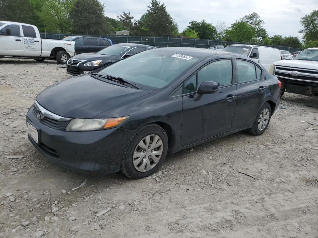 HONDA CIVIC LX 2012 with VIN 19XFB2F50CE063419 - Photo from auction