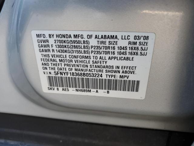 Photo 14 from auction – 2008 HONDA PILOT SE with VIN 5FNYF18368B053224