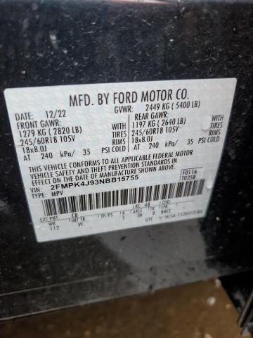 Photo 14 from auction – 2022 FORD EDGE SEL with VIN 2FMPK4J93NBB15755