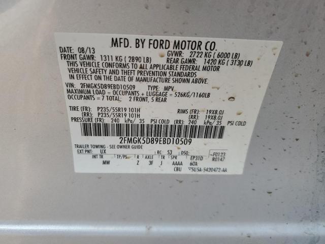 Photo 14 from auction – 2014 FORD FLEX LIMIT with VIN 2FMGK5D89EBD10509