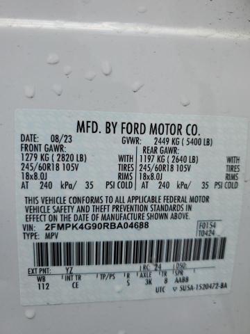 Photo 14 from auction – 2024 FORD EDGE SE with VIN 2FMPK4G90RBA04688