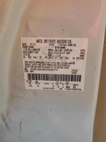 Photo 14 from auction – 2012 FORD ESCAPE LIM with VIN 1FMCU9EG6CKB88751