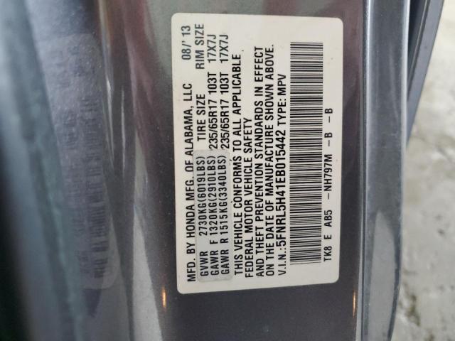 Photo 14 from auction – 2014 HONDA ODYSSEY EX with VIN 5FNRL5H41EB015442