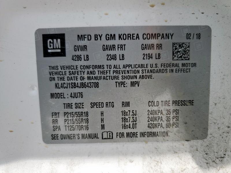 Фото 14 с аукциона – 2018 BUICK ENCORE SPO с VIN KL4CJ1SB4JB643708