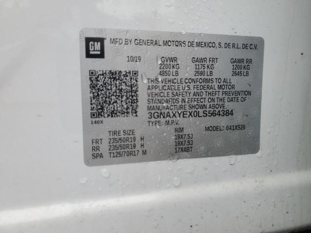 Photo 14 from auction – 2020 CHEVROLET EQUINOX PR with VIN 3GNAXYEX0LS564384