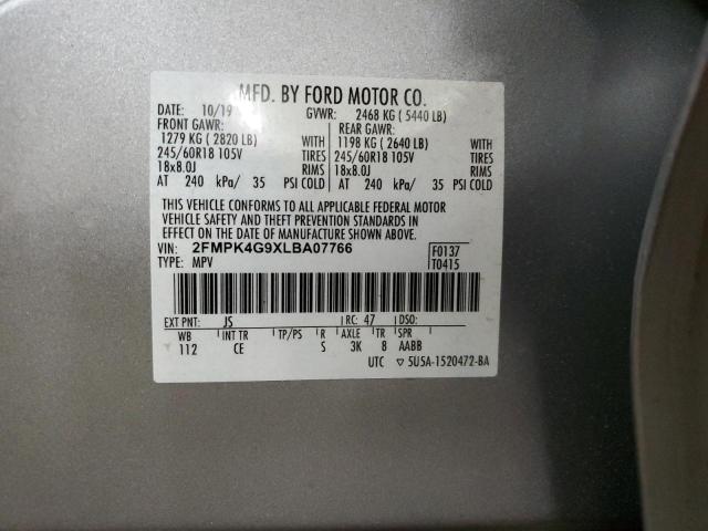 Photo 14 from auction – 2020 FORD EDGE SE with VIN 2FMPK4G9XLBA07766